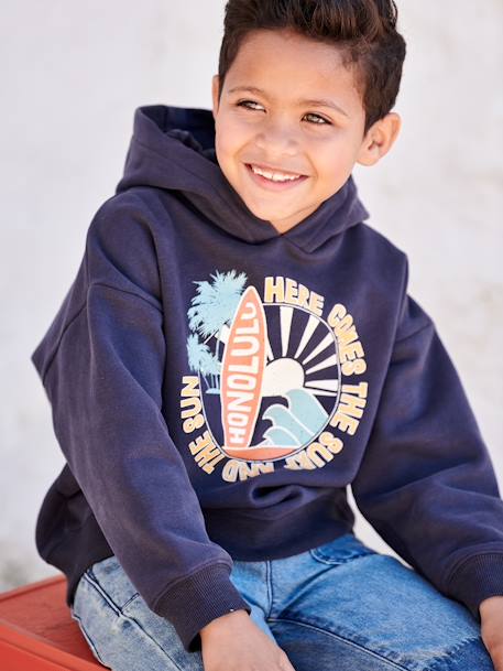 Jongenssweater, grafische print nachtblauw - vertbaudet enfant 