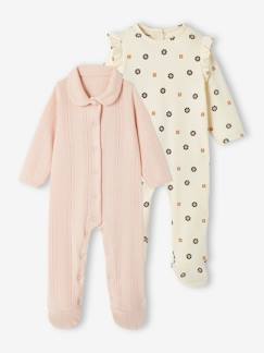 Baby-Pyjama, surpyjama-Set met 2 katoenen slaappakjes voor baby's