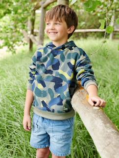 Jongens-Sweater met capuchon en camouflageprint voor jongens