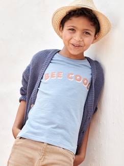 Jongens-T-shirt, poloshirt, souspull-Jongensshirt met opschrift "Bee cool"