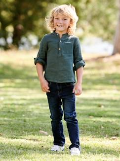 Rechte jeans voor jongens MorphologiK "waterless" met heupomtrek SMALL  - vertbaudet enfant