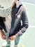 Sportieve meisjessweater met rits en capuchon. blauw - vertbaudet enfant 