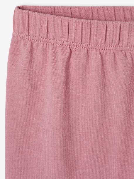 Set van 2 leggings meisje tot halverwege de kuit gemêleerd grijs+smaragdgroen+zachtpaars - vertbaudet enfant 