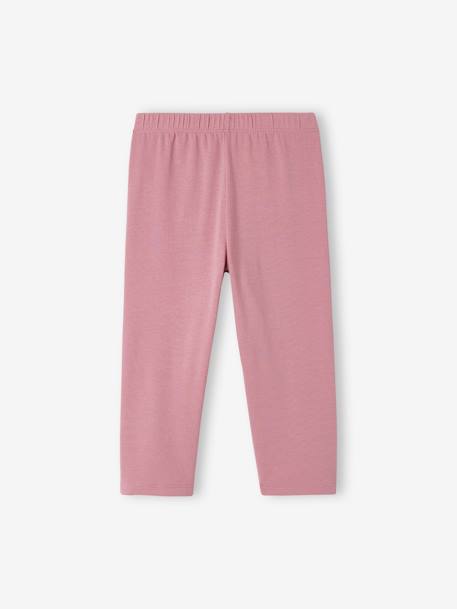 Set van 2 leggings meisje tot halverwege de kuit gemêleerd grijs+smaragdgroen+zachtpaars - vertbaudet enfant 