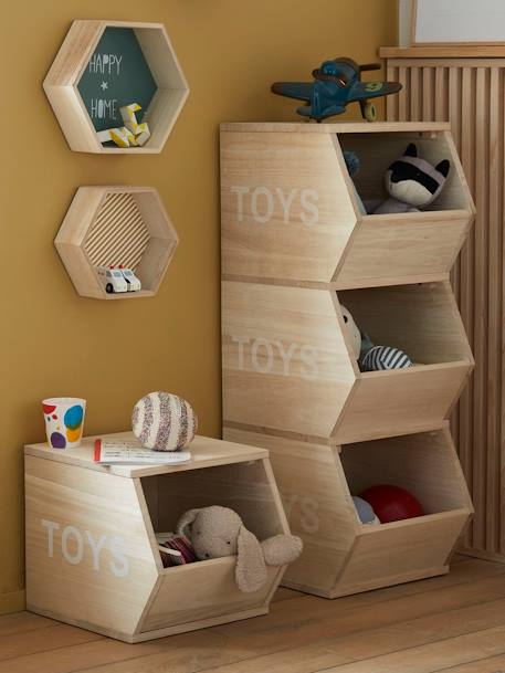 Verticaal meubel 3 bakken Toys hout - vertbaudet enfant 