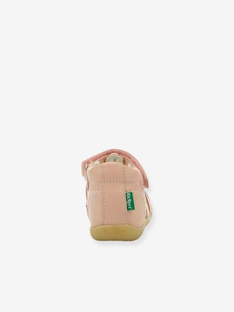 Leren sandalen jongensbaby Bigflo 2 Iconique Biboo KICKERS® rozen+wit - vertbaudet enfant 