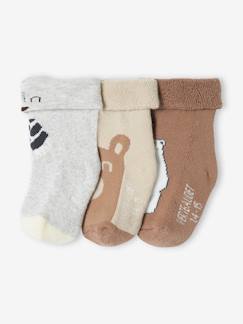 Baby-Sokken, kousen-Set van 3 paar halfhoge babysokjes beer