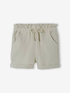 Elastische taille katoengaas baby shorts  - vertbaudet enfant