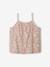 Blouse met dunne bandjes en exotische motieven voor meisjes ecru - vertbaudet enfant 