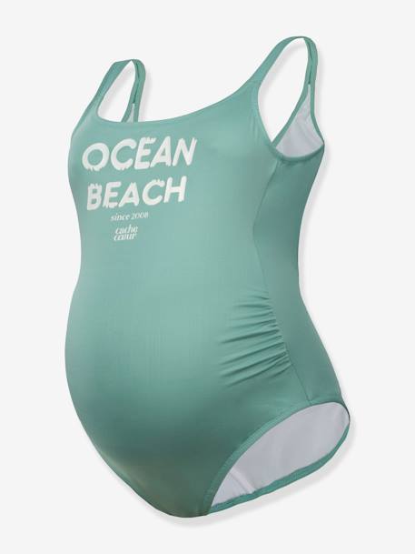 Zwangerschapsbadpak Ocean Beach CACHE HEART groen - vertbaudet enfant 