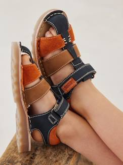 -Leren sandalen met klittenband kinderen kleutercollectie