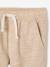 Roll-up jongensbroek in licht geweven stof gemêleerd beige+lichtblauw - vertbaudet enfant 