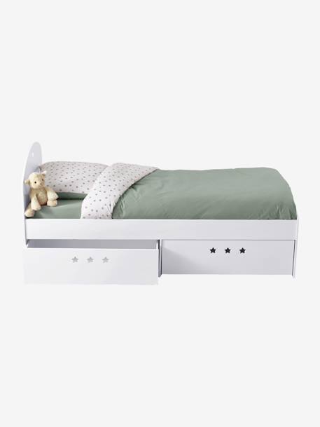 Vast kinderbed met lades SIRIUS wit - vertbaudet enfant 