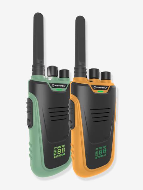 Kidytalk - Oplaadbare Walkie Talkie - KIDYWOLF blauw+groen+nude - vertbaudet enfant 