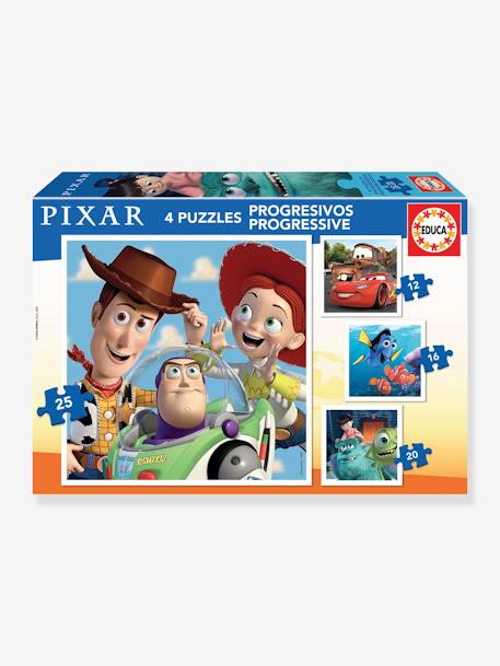 4 progressieve puzzels van Pixar - 12/25 - EDUCA meerkleurig - vertbaudet enfant 