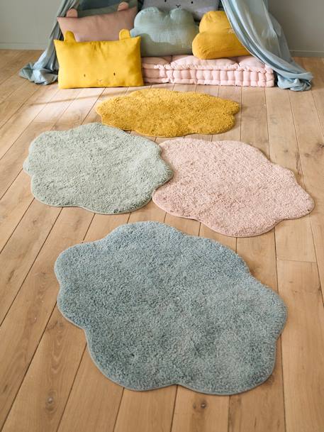 Badstof mat voor babykamer ecru+kaneel+roze (poederkleur)+saliegroen - vertbaudet enfant 