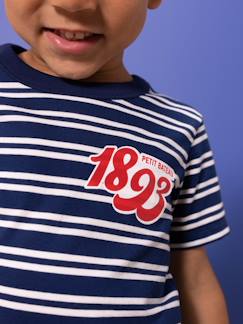 Jongens-Gestreept T-shirt van biologisch katoen PETIT BATEAU
