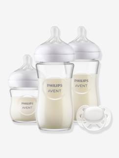 Verzorging-Philips AVENT Natural Response 3 glazen flessen + fopspeenset