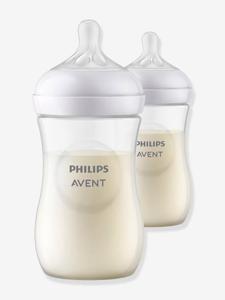 Set van 2 flesjes 260 ml Philips AVENT Natural Response doorzichtig - vertbaudet enfant 