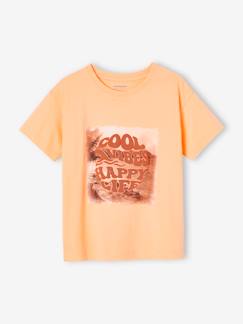 Jongens-T-shirt, poloshirt, souspull-T-shirt met fotoprint opschrift in zwelinkt voor jongens