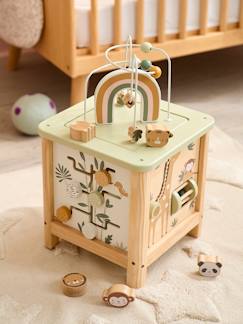 Speelgoed-Eerste levensjaren-Eerste speelgoed-Grote houten activiteitenkubus