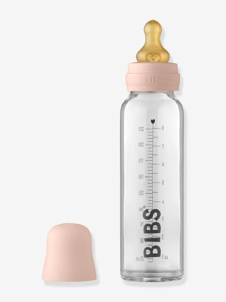 Glazen fles 225 ml BIBS rozen+wit - vertbaudet enfant 