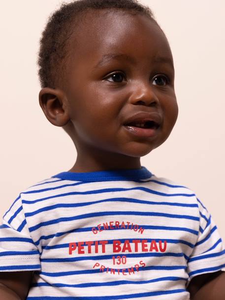 T-shirt met korte mouwen PETIT BATEAU blauw - vertbaudet enfant 