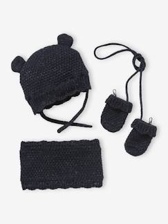 Baby-Accessoires-Muts sjaal handschoenen-Set voor babymeisjes met muts + snood + wanten
