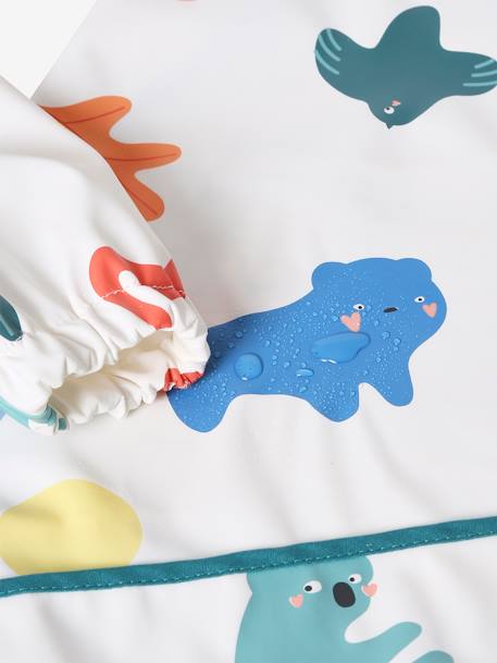 Slab lange mouwen meerkleurig+Plantenprint+roze (poederkleur)+vos - vertbaudet enfant 