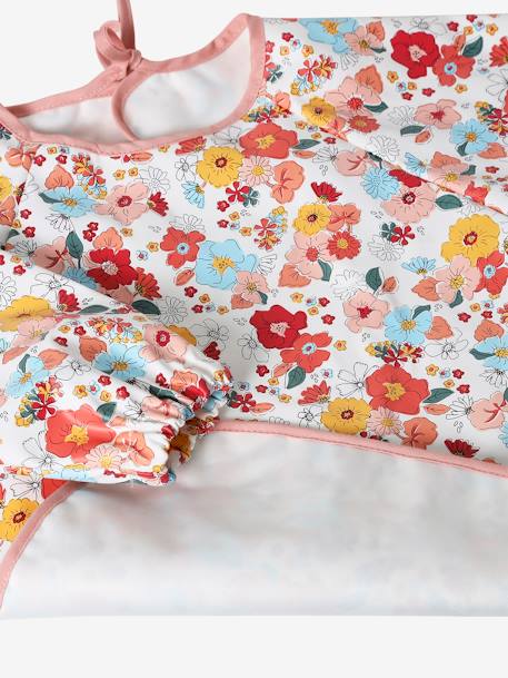 Slab lange mouwen meerkleurig+Plantenprint+roze (poederkleur)+vos - vertbaudet enfant 