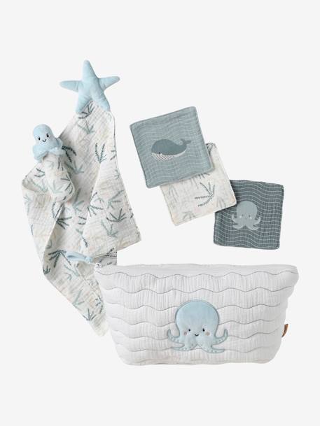 Geboortegeschenkdoos ONDER DE OCEAAN grijsblauw - vertbaudet enfant 