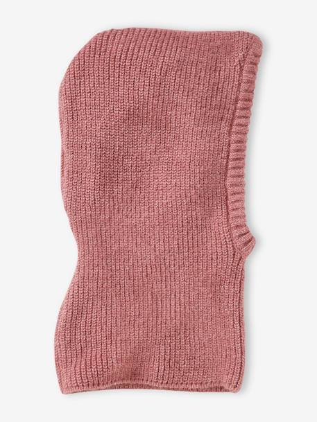 Ribgebreide bivakmuts voor meisjes zachtpaars - vertbaudet enfant 