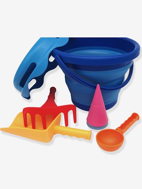 Set van 7 strandspellen COMPACTOYS blauw+geel+rood - vertbaudet enfant 
