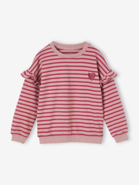 Marinetrui met ruches voor meisjes bleekblauw+marineblauw+oudroze+pioenroos - vertbaudet enfant 