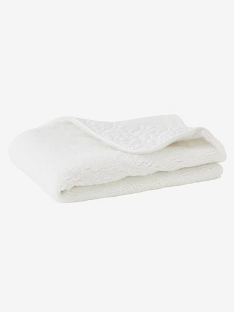 PETIT MOUTON sherpa deken / gewatteerde vloermat Oeko-Tex®. ecru+honing/ecru - vertbaudet enfant 