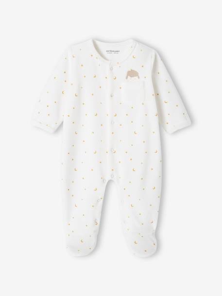 Slaappakje schaap voor baby's van fluweel eenvoudige opening ecru - vertbaudet enfant 