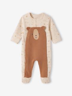 Baby-Pyjama, surpyjama-Molton slaappakje van molton met drukknopen aan de voorkant
