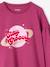 T-shirt met glansdetails en een fluwelen tekst meisje donkerpaars - vertbaudet enfant 