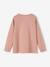 Shirt met girly motief en fantasie details oudroze - vertbaudet enfant 