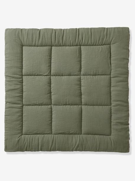 Effen bi-materiaal vloermat / boxkleed indigoblauw+okergeel+olijf+taupe+terracotta+vanille - vertbaudet enfant 