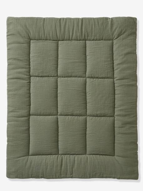 Effen bi-materiaal vloermat / boxkleed indigoblauw+okergeel+olijf+taupe+terracotta+vanille - vertbaudet enfant 