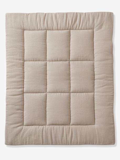 Effen bi-materiaal vloermat / boxkleed indigoblauw+okergeel+olijf+taupe+terracotta+vanille - vertbaudet enfant 