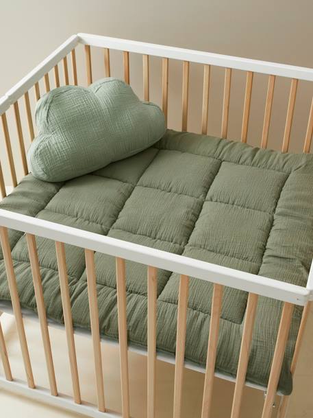 Effen bi-materiaal vloermat / boxkleed indigoblauw+okergeel+olijf+taupe+terracotta+vanille - vertbaudet enfant 