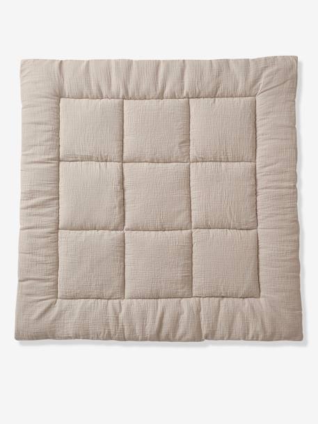 Effen bi-materiaal vloermat / boxkleed indigoblauw+okergeel+olijf+taupe+terracotta+vanille - vertbaudet enfant 