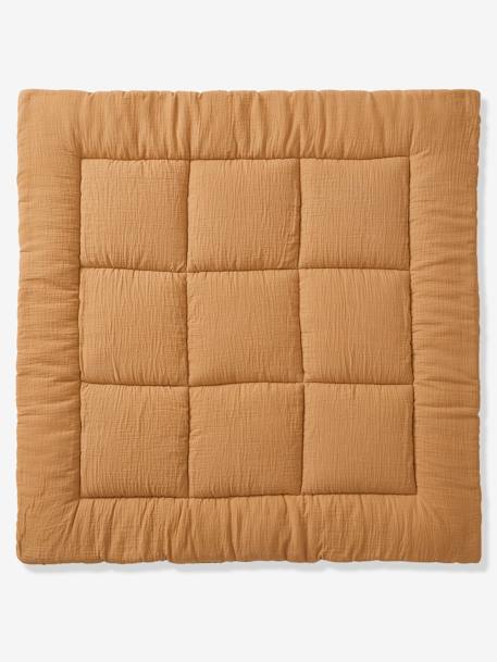 Effen bi-materiaal vloermat / boxkleed indigoblauw+okergeel+olijf+taupe+terracotta+vanille - vertbaudet enfant 