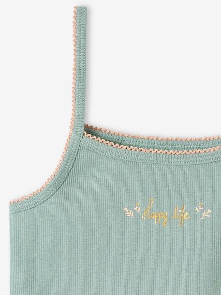 Set van 3 geribde tanktops voor meisjes nude - vertbaudet enfant 