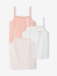 Meisje-Ondergoed-T-shirt-Set van 3 mooie onderhemden voor meisjes BASICS
