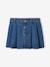 Meisjesplooirok van jeans denimgrijs+stone - vertbaudet enfant 