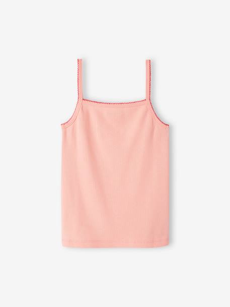 Set van 3 geribde tanktops voor meisjes nude - vertbaudet enfant 