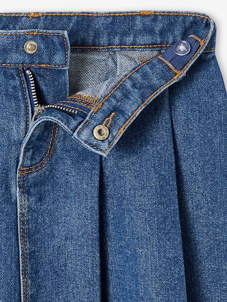 Meisjesplooirok van jeans denimgrijs+stone - vertbaudet enfant 